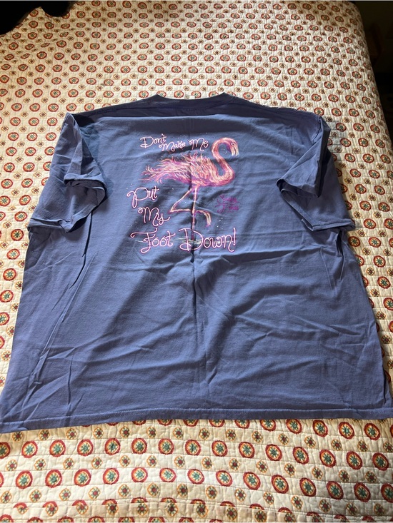 Gildan Tops - Flamingo “Don’t Make me Put my Foot Down” Purple Shirt size 3XL